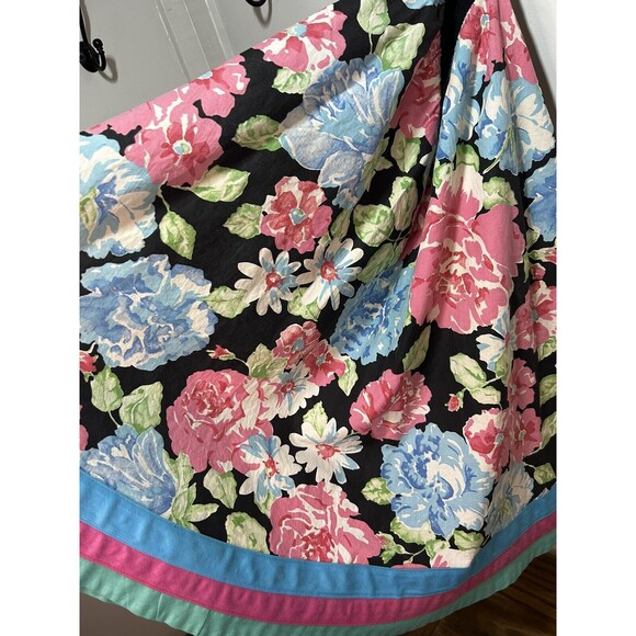 Vintage 1960s 70s Vicky Vaughn Junior Floral A Line Midi Dress Size Medium - Picture 9 of 9